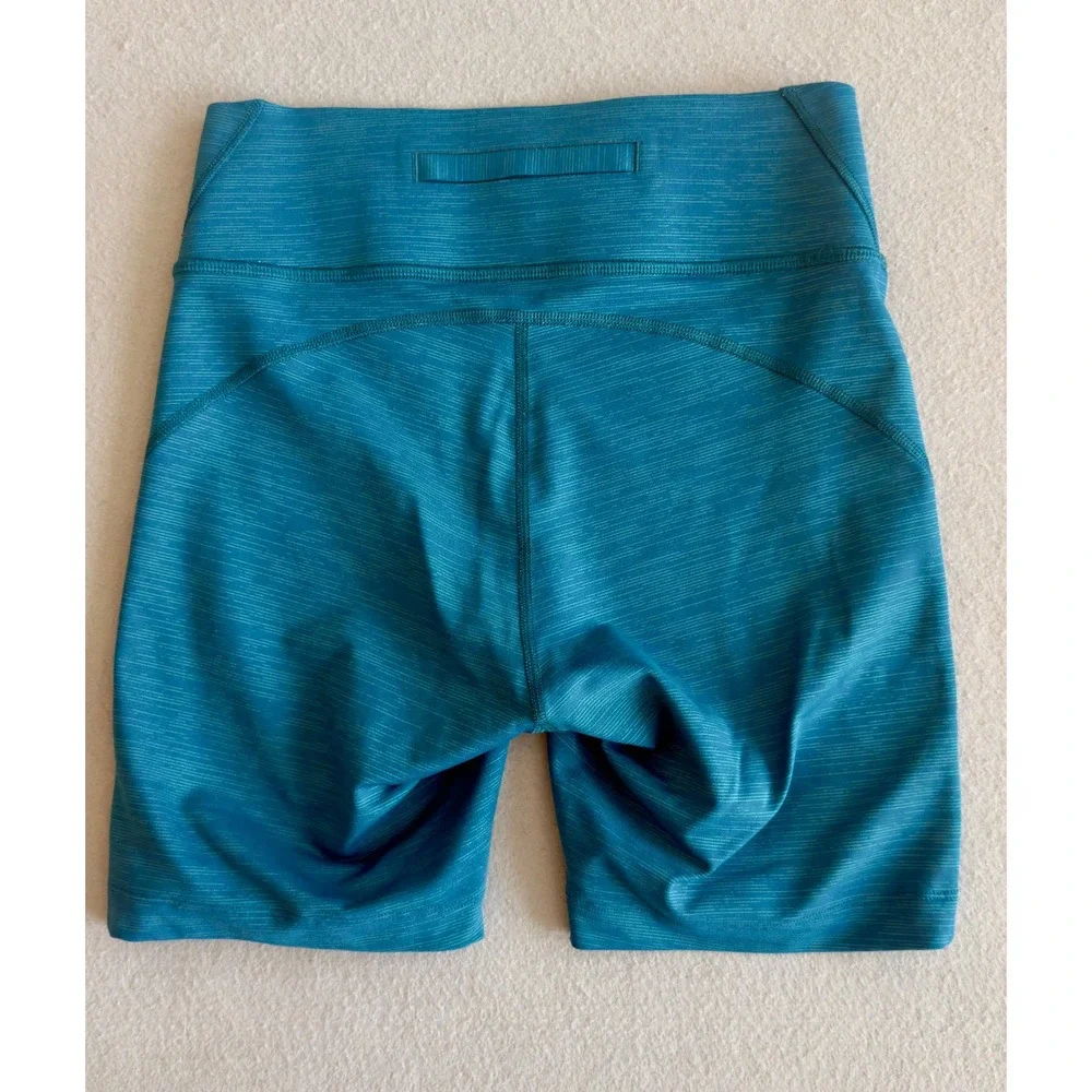 Outdoor Voices TechSweat Bike Shorts Teal Blue Space Dye Women's Size Small